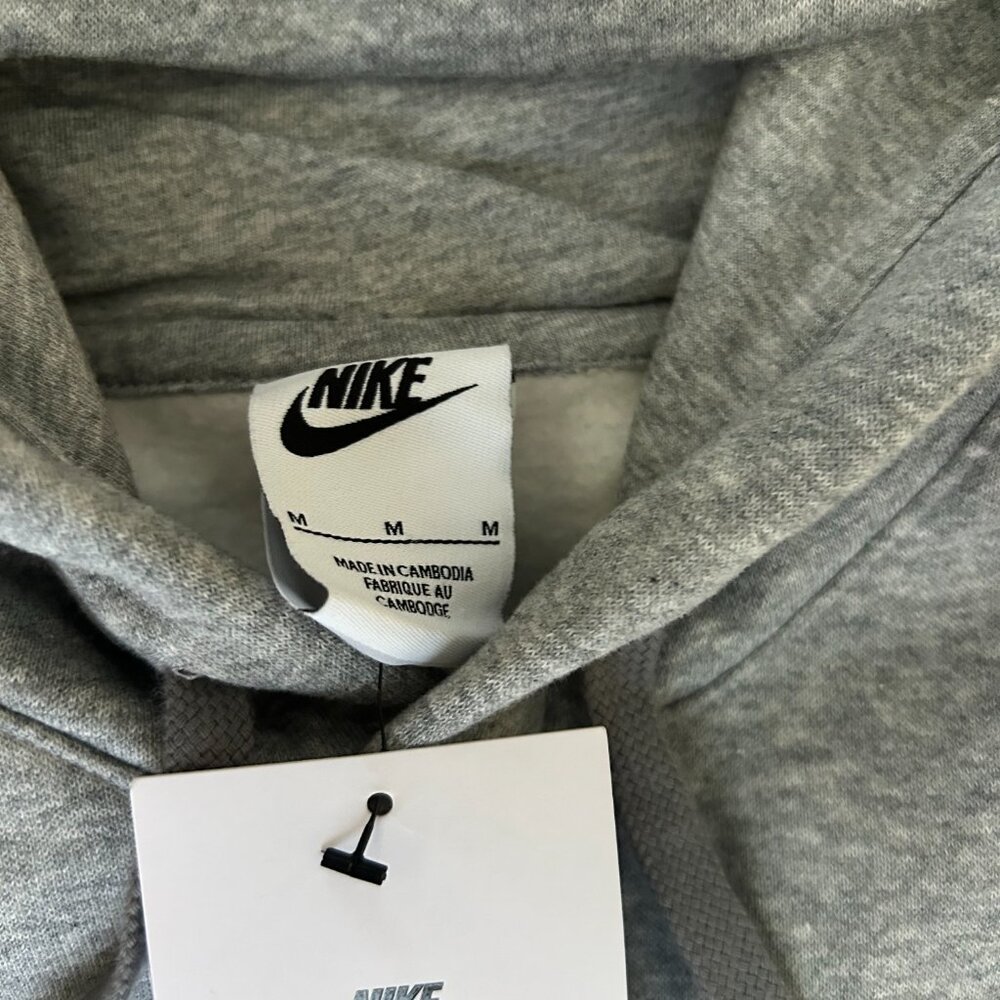 Nike Men's Sportswear Club Pullover Hoodie CJ1611-063 Gray Size M - Picture 8 of 10